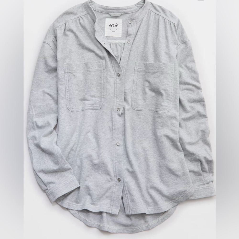 Aerie MagnaReady Adaptive Roll With It Fleece Shirt - Picture 1 of 2